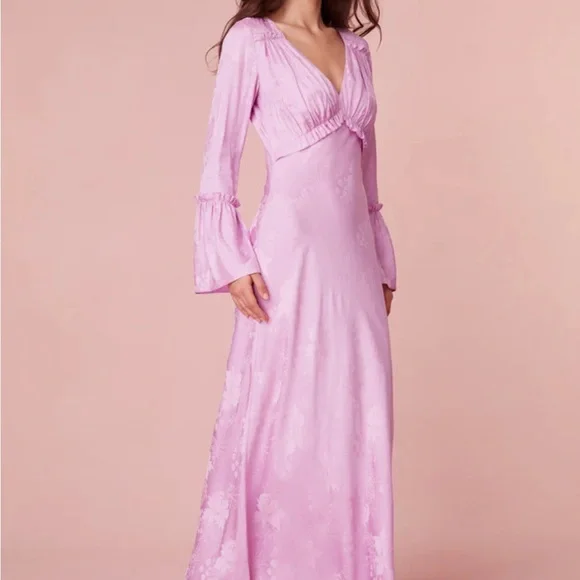 chinese dress ladies Rihoas Floral Jacquard Crisscross Slip Corset Maxi Dress for Women, Apricot / Xs
